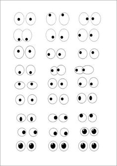 an eye chart showing the different types of eyes and how to draw them in it