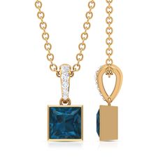 Product Details Go ready for the party with this Solitaire Pendant. It features with Princess Cut London Blue Topaz in Bezel Setting with Diamond Accent Bail on Blue Topaz Pendant Necklace. Treat yourself or your loved ones with this statement jewelry. Product Information SKU SHP-PENDANT0621112515 Length 11 mm Width 5 mm Weight 1.68 gm (Approximate) LONDON BLUE TOPAZ INFORMATION No.of Stones 1 Pieces Total Weight 1.00 Carat (Approximate) Dimension(approx) Princess Cut-6X6 mm-1 Pcs Color Blue Cut Blue Topaz Pendant Necklace, Blue Topaz Pendant, Topaz Pendant, Solitaire Pendant, London Blue Topaz, London Blue, Princess Cut, Bezel Setting, Statement Jewelry