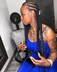 Black Hair Quick Weave, Cornrows Natural, Natural Hair Haircuts, Cornrows Natural Hair, Black Hair Video, Cornrow Ponytail, Big Braids, Curly Hair Videos