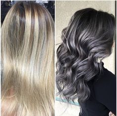 Charcoal Hair Color, Guy Tang Hair, Charcoal Hair, Silver Ombre Hair, Pretty Blonde, Hair Color Formulas, Silver Grey Hair, Haircut And Color, Grey Hair Color