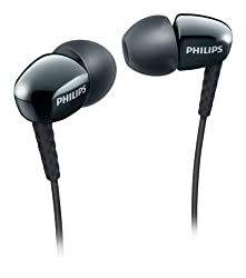 the philips headphones are black and silver