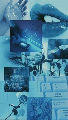 a collage of images with the words i love you written on them and pictures