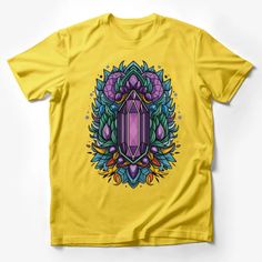 Colorful Crystal Mandala T-Shirt, Gemstone Design, Unisex Graphic Tee, Casual Streetwear, Festival Fashion, Spiritual Clothing Male T-Shirt Custom graphic T-Shirt.Customize your color Yellow Short Sleeve T-shirt With Sublimation Print, Yellow T-shirt With Sublimation Print, Yellow T-shirt With Sublimation Print Short Sleeves, Yellow Sublimation Print Short Sleeve T-shirt, Purple Crew Neck T-shirt With Front Print, Yellow Graphic Tee With Sublimation Print, Yellow Sublimation Print Graphic Tee, Yellow Graphic Design Short Sleeve T-shirt, Purple Graphic Tee With Graphic Design