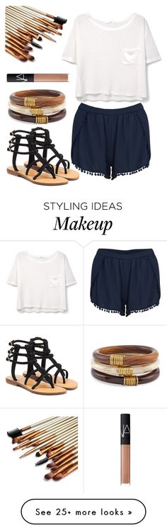 "Untitled#125" by angieleabourgeois on Polyvore featuring Mystique, MANGO, VILA, Chico's and NARS Cosmetics Longer Shorts, Cute Summer Outfit, Fest Outfits, Styling Ideas, Cute Summer Outfits, Outfit Goals, Soft Shorts, Beauty Sets, Spring Summer Outfits