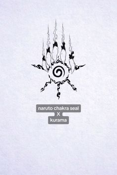 the logo for naruto chakra seal and kurmama on a white background