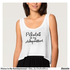 Pilates Is My Antidepressant - Crop Top Flowy Crop Top, Yoga Tank Tops, Crop Tank Top, Personalized Clothes, Flowy Tank Tops, Top Tank, Flowy Tank, Tankini Top, Racerback Tank Top