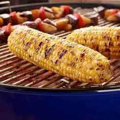 grilled corn on the cob with vegetables