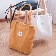 Material: Corduroy  Size: 34*30*12cm Grocery Tote, Reusable Shopping Bags, Casual Tote, Evening Clutch Bag, Canvas Shoulder Bag, Types Of Bag, Sierra Leone, Tote Backpack, Casual Bags