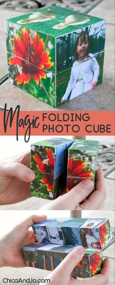 the magic folding photo cube is an easy diy project