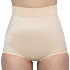 Silky Smooth Fabric Made Of 85% Nylon, 15% Invista Lycra Affords Light Control And A Smooth Look Without Panty Lines. Features: Hidden Inner Front Panel For Tummy Control. Flat Curved Side Seams For Shaping And No-Show Look Under Clothing. 100% Cotton Lined Crotch. Four-Way Soft Stretch Fabric For Ultimate Comfort. Fitted Full Coverage Bottoms For Daywear, Beige Shaping Full Coverage Bottoms, Elegant Shaping Bottoms For Daywear, Solid Bottoms With Wide Waistband For Daywear, Full Coverage Shapewear Bottoms For Daywear, High Waist Fitted Shapewear For Daywear, Shaping Fit Bottoms For Daywear, Solid Color Brief Bottoms For Daywear, Fitted High Waist Shapewear For Daywear