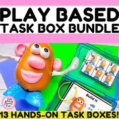 the play based task box bundle includes three hands on task boxes