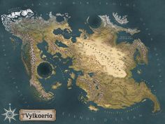 a map of the middle - earth is shown in this image