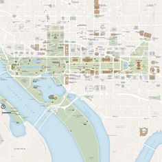 a map of the city of boston with streets, parks, and major roads on it