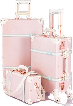 3 Piece Luggage Set, Luggage Sets, Pink