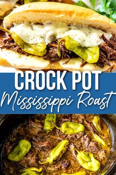 Mississippi Roast Sandwiches Mississippi Pot Roast Banana Peppers, Roast Crock Pot Recipes Slow Cooker, Pepperocini Roast Crockpot Crock Pot, Gluten Free Mississippi Pot Roast, Mississippi Pot Roast Crockpot Recipes, Crockpot Mississippi Pot Roast, Mississippi Pot Roast Crockpot, Mississippi Pot Roast Recipe, Roast Beef Crock Pot Recipes