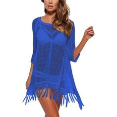 New Product Hand Wash Only Clothes Of Elasticity Is Very Big Length:31"-37",Bust:38"-47",Sleeve:17" Onesize ,Fit For Size,S M L Sexy Perspective Style Fitted Blue Beachy Cover-up, Fitted Blue Cover-up For Beach Party, Summer One-piece Top For The Beach, One-piece Beachwear Tops For Vacation, Blue Long Sleeve Swimwear For Vacation, Beachwear One-piece Tops For Vacation, Blue Short Sleeve Beachwear Cover-up, Blue Short Sleeve Swimwear For Beach Cover-up, Blue Short Sleeve Poolside Cover-up