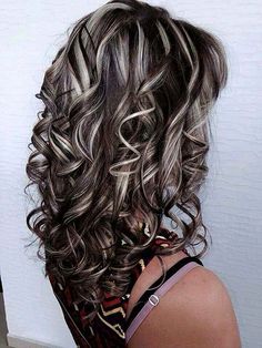 Silver Highlights, Gray Hair Highlights, Trendy Hair Color, Grey Hair Color, Brown Hair With Highlights