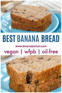 Whole Foods Vegan, Banana Plant, Plant Based Desserts, Vegan Muffins, Wfpb Recipes, Plant Based Whole Foods, Vegan Banana Bread, Best Banana Bread, Oil Free Vegan