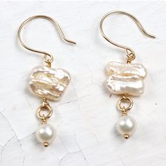 Freshwater Pearl Drop Earrings Gold Natural Pearl Earrings Birthstone Earrings Real Pearl Earrings July Birthstone Gift for her Beaded Watches Bracelet, Unique Pearl Earrings, Dreamy Jewelry, Earring Drops, Pebble Jewelry, Real Pearl Earrings, Necklace Inspiration, Pearl Drop Earrings Gold, Natural Pearl Earrings