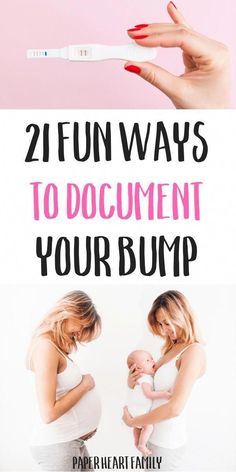 a woman holding a baby in her arms with the words, 21 fun ways to document your bump