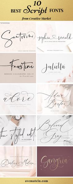 the different types of calligraphy that are used in this type of lettering, including curs