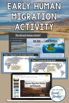 an image of the earth's water and landforms with text that reads, early human