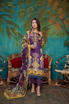 Unstitched Cambric Purple Dupatta, Purple Cambric Dupatta, Semi-stitched Purple Cotton Lawn Suit, Purple Cotton Unstitched Suit With Dabka Work, Festive Purple Lawn Suit With Printed Motifs, Purple Long Sleeve Lawn Suit With Dupatta, Purple Cambric Sets For Eid, Eid Purple Cambric Unstitched Suit, Unstitched Purple Suit With Dabka