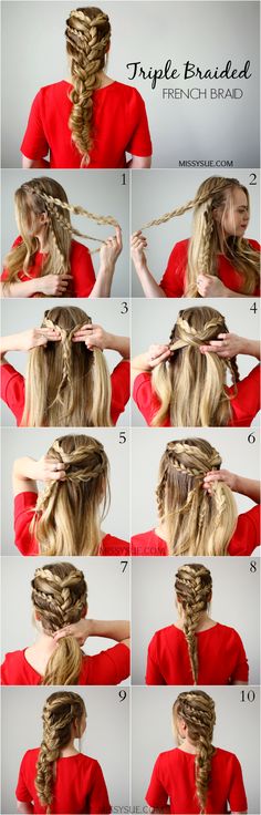 Easy Hair Tutorials, Fishtail Braid, Peinados Fáciles Para Cabello Corto, Hair Tutorials Easy, Braided Hairstyles Tutorials, Braided Hair, Easy Hair, French Braid, Hair Tutorials