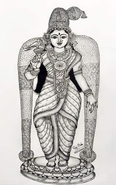 God Art Drawing, Drawing Classes For Kids, Drawing Classes, Madhubani Art, Tanjore Painting, Pooja Room, God Art, God Illustrations, Pencil Drawing