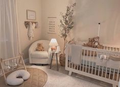 the baby's room is clean and ready to be used for their new nursery