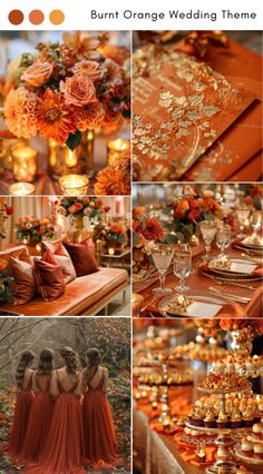 orange and gold wedding color scheme