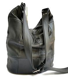 Black Leather Bag Black Shoulder Bag Leather Hobo Bag Shoulder Handbag Leather Shoulder Bag Soft Leather Bag Black Handbag Slouchy Hobo Bag - Etsy Large Capacity Square Leather Hobo Bag, Modern Black Hobo Bag With Leather Backing, Modern Hobo Shoulder Bag With Leather Backing, Modern Leather-backed Hobo Shoulder Bag, Black Leather Hobo Shoulder Bag, Modern Rectangular Hobo Bag With Leather Backing, Black Soft Leather Square Hobo Bag, Leather Hobo Bag Backpack With Large Capacity, Black Leather Hobo Bag With Adjustable Strap