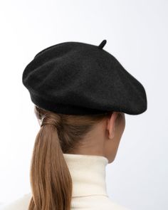 This crushable, water-repellent, cold weather woman’s beret for sale online will keep your head comfortably warm and dry throughout the winter months. The versatile shape is flattering to most faces and can be worn in a variety of positions: slanted down to one side, tilted back on the head or pulled down low over both ears. So soft and lightweight, this beret is as practical as it is stylish, a timeless classic that easily rolls up into a coat pocket. Diameter: 11” Classic Wool Beret For Fall, Classic Winter Beret One Size, Winter Wool Beret, Fitted Cap Beret For Fall, Fitted Fall Beret Cap, Classic Beret For Fall, One Size, Casual Fitted Winter Beret, Black Wool Beret For Fall, Classic Beret For Winter