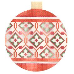 Verona Bauble - Vincenza Kit Kits Needlepoint To Go Christmas Needlepoint Coaster Patterns Free, Needlepoint Christmas Ornaments Needlepoint For Fun, Fun Needlepoint, Long And Short Stitch, Go Kit, Basketweave Stitch, Needlepoint Ornaments, Cross Stitch Christmas, Stitch Guide