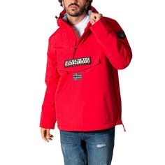 Napapijri Men Jacket Fall Winter Jacket, Red Pattern, Jacket Pattern, City Style, Blazers For Men, Print Jacket, Red Jacket, Blue Pattern, Fashion Store