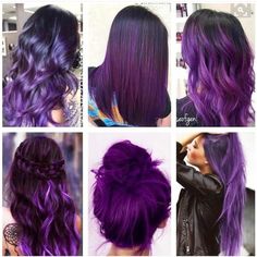 Dark Purple Hair, Cute Hair Colors, Violet Hair, Pinterest Hair, Hair Color Blue, Ombre Hair Color, Hair Color And Cut, Hair Dye Colors