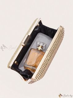 Bird in Bag - New Arrival: Elegant Gold Rhinestone Evening Clutch for Women, Perfect for Weddings, Bridal Parties, and Formal Events – Complete with Chain Strap and Gift Box Dress Bag, Clutches For Women, Bridal Parties, Party Dinner, Handbag Women, Women Party, Gold Rhinestone, Evening Clutch Bag, Evening Clutch