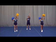 the cheerleaders perform their routine for the crowd