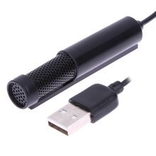 a black microphone attached to a usb cable