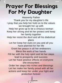 the prayer for my daughter on her phone