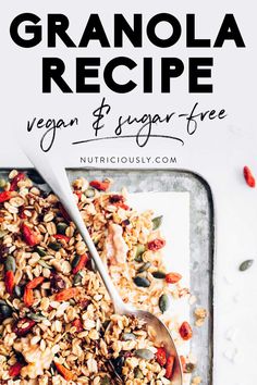 granola recipe with vegan and sugar free