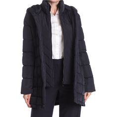 New With Tag Calvin Klein Walker Side Stretch Puffer Jacket Color: Navy Blue Size: Small Approx Measurements Laying Flat Armpit To Armpit: 18 1/2” Waist: 16” Hem Width: 21 1/2” Length: 31 1/2” Sleeve Length: 25 1/2” Puffer Style Long Sleeves Zip And Button Closer Attached Vest With Zip Closure P5-2 7-2 12-3 1 Puffer Trench Coat, Puffer Coat With Hood, Faux Fur Hoodie, Puffer Style, Black Puffer Coat, Womens Puffer Vest, Fur Hoodie, Calvin Klein Red, Black Puffer Jacket