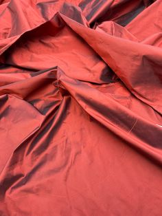 "Article: 1527 content: 100% silk width: 54-55\" length: one full yard. weight: medium shade # heirloom red description: stunning quality iridescent silk taffeta fabric, heirloom red. combination of black in the warp and red yarns in the weft. great body and fall to this taffeta. silk taffeta is a high end fabric. this silk is machine made, with no slubs and flat. yarn dyed taffeta is closely woven, lightweight silk with a sheen and distinctive rustle. taffeta is considered an excellent choice f Silk Taffeta Fabric, Red Combination, Red Description, Taffeta Fabric, Red Yarn, Silk Taffeta, Great Body, Metallic Fabric, Red Aesthetic