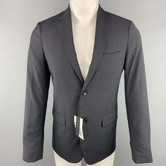 Theory Wellar Sport Coat Comes In A Navy Tone In A Grid Wool Material, With A Notch Lapel, Slit And Flap Pockets, Two Buttons At Closure, Single Breasted, Buttoned Cuffs And A Single Vent At Back.New With Tags. Marked: 38r Measurements: Shoulder: 14 Inches Chest: 40 Inches Sleeve: 26 Inches Length: 29 Inches Sui Generis Reference: 98038 Category: Sport Coat More Details Brand: Theory Size: 38 Chest Size: 38 Gender: Male Sport Coat Leng: Regular Color: Navy Pattern: Grid Fabric: Wool Style: Notch Grid Fabric, Resale Store, Consignment Stores, Chest Size, Sport Coat, Flap Pocket, Single Breasted, Gq, Blazer Suit