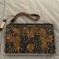 This Beautiful Beaded Bag Is Perfect Fir An Evening Out. Measures About 9” X 5.25”. Rectangular Evening Wristlet, Evening Zipper Pouch Wristlet, Sleeping Beauty Maleficent, Leopard Clutch, Brown Leather Clutch, Betsey Johnson Purses, Flower Purses, Fanny Bag, Sequin Bag