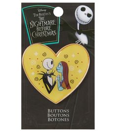 the nightmare before christmas pin with jack and sally