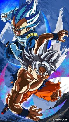 an animated image of gohan and vegeta from dragon ball super broly