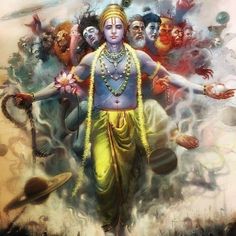 an image of the god with many avatars surrounding him