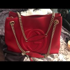 Still Smell Like New. I Haven’t Had A Chance To Wear It. Opened Box Never Used. Comes With Dust Bag. Authentic Guaranteed 100%. If You See This Post, It Means It’s Still Available. Open For Trade Gucci Red Shoulder Bag For Everyday Use, Red Gucci Tote Bag, Red Gucci Bag With Chain Strap, Red Gucci Shoulder Bag With Gold-tone Hardware, Gucci Red Shoulder Bag With Gold-tone Hardware, Red Gucci Shoulder Bag For Shopping, Red Bags With Gold-tone Hardware For Everyday Luxury, Bags Gucci, Chain Bag