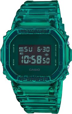 00s Mode, G Shock Men, Casio Digital, Casio Vintage, Green Watch, 90s Colors, Elapsed Time, G Shock Watches, Casio G Shock